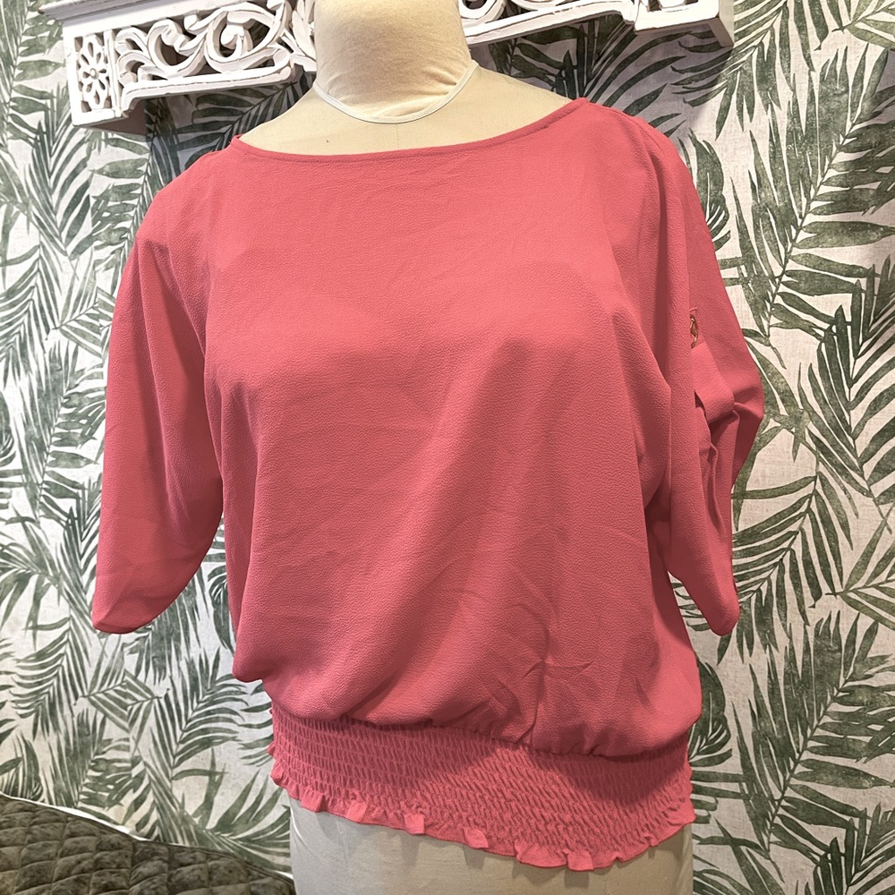 MK coral  blouse like new